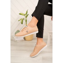 Kadın Emil Shoes Günlük Bağcıklı Bej Ayakakkabı