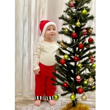 Çocuk Noel Şapkası - Yılbaşı Şapkası - Polar Yıl Başı Şapkası - Noel Baba Şapkası Çocuk Ebat