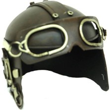 Dekoratif Metal Pilot Kaskı Biblo Vintage Dekoratif Hediyelik