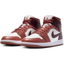 Nike Air Jordan 1 Mıd Kahverengi Unısex Boğazlı Sneaker Ayakkabı BQ6472-200