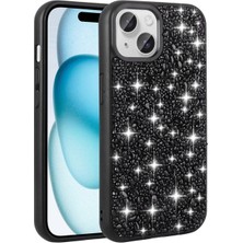 Marsilyan Apple iPhone 15 Kılıf Parlak Taşlı Tasarım Zore Linea Kapak