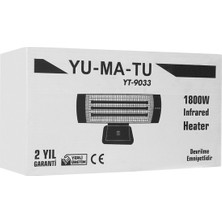 Yumatu YT-9033 1800W Seyyar Masa Altı Infrared Isıtıcı 3 Çubuklu