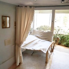 Fırfırlı Naturel Keten Vintage Pamuk Keten Perde (En x Boy) - Tek Kanat