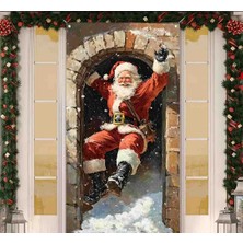 Mutlu Noeller Veranda Afişi, 1 Adet Polyester Noel Baba Hediye Asma Tabelası Iç/dış Mekan Ön Kapı Ev Duvar Dekorasyonu Için, Noel ve Yeni Yıl Partisi