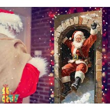 Mutlu Noeller Veranda Afişi, 1 Adet Polyester Noel Baba Hediye Asma Tabelası Iç/dış Mekan Ön Kapı Ev Duvar Dekorasyonu Için, Noel ve Yeni Yıl Partisi