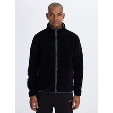 Kappa Düz Siyah Erkek Polar Sweatshırt 361V8HW Berıt