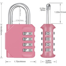 Wujinsong2 Safety1 Şifreli Kilit, 4 Haneli Şifreli Asma Kilit Dış Mekan, Okul Kilidi, Spor Salonu Kilidi (Pembe) (Yurt Dışından)