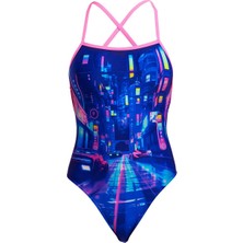 Funkita Stp Cyber City Kız Yüzme Mayosu, Çift Çapraz Sırt Modeli