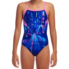 Funkita Stp Cyber City Kız Yüzme Mayosu, Çift Çapraz Sırt Modeli