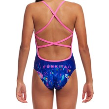 Funkita Stp Cyber City Kız Yüzme Mayosu, Çift Çapraz Sırt Modeli