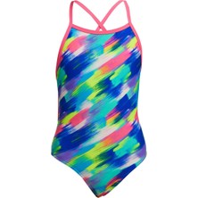 Funkita Tmt Streaky Strokes Kız Çocuk Antrenman Mayo, Sırt Bağlamalı