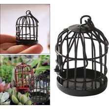 Bacca 1/12 Ölçekli Dollhouse Minyatür Siyah Metal Birdcage Model Mobilya Malzemeleri (Yurt Dışından)