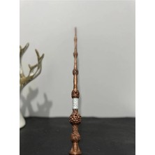 Karga Works Harry Potter Bronz Mürver Asa 28CM - Dumbledore Ikonik Elder Wand - Asa Standı Hediyeli