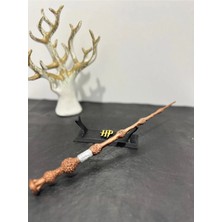 Karga Works Harry Potter Bronz Mürver Asa 28CM - Dumbledore Ikonik Elder Wand - Asa Standı Hediyeli