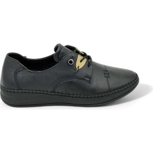 Voyager 9523-1 Bayan Deri Ayakkabı - Siyah Nata - 37