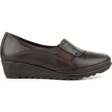 Muya Mary 6 Nokta Anatomik Taban   Deri Kadın Ayakkabı - Kahverengi - 40