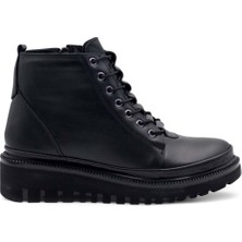 Voyager 7685-1 Kadın  Deri Comfort Bot - Siyah - 41