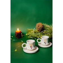 Gezdikçe Bilelim Yılbaşı Seramik Fincan ve Tabaklı Kupa Seti, Seramik Kupa, Mug, Nescafe Kupası, Handmade