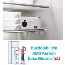 CrossBorder Decor Buzdolabı Sağlık Seti: Aktif Karbon Koku Giderici-Sebze Koruyucu Mat-Temizleme Havlusu-Saklama Kabı