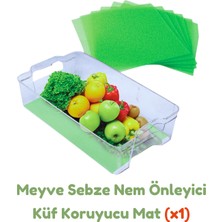 CrossBorder Decor Buzdolabı Sağlık Seti: Aktif Karbon Koku Giderici-Sebze Koruyucu Mat-Temizleme Havlusu-Saklama Kabı