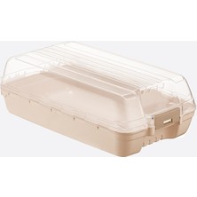 Kilitli Kadın Ayakkabı Kutusu ,32X18X10CM ,hava Delikli ,üst Kapak Şeffaf ,alt Kapak Sertleştirilmiş Kaliteli Plastik