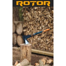 Rotor  Fiber Plastik Saplı Odun Yarma Baltası 2kg (80 Cm toplam UZUNLUK)