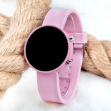 Spectrum Toz Pembe Renk LED Watch Dijital Bayan Yetişkin Kız Çocuk Kol Silikon Saati ST-303479