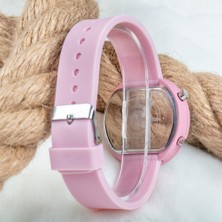 Spectrum Toz Pembe Renk LED Watch Dijital Bayan Yetişkin Kız Çocuk Kol Silikon Saati ST-303479