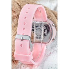 Spectrum LED Watch Toz Pembe Renk Dijital Bayan Yetişkin Kız Çocuk Kol Silikon Saati ST-303560