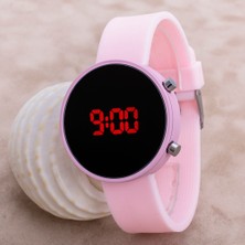 Pinkoli LED Watch Toz Pembe Dijital Bayan Yetişkin Kız Çocuk Kol Silikon Saat ST-303633