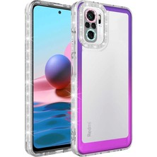 Xiaomi Poco M5S Kılıf Simli ve Renk Geçiş Tasarımlı Lens Korumalı Zore Park Kapak