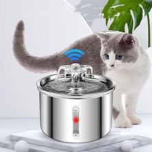 Electronicword Akıllı Pet Kedi Içme Çeşmesi Paslanmaz Çelik 2l Filtrasyon (Yurt Dışından)