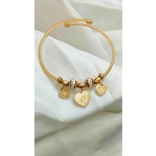Stainless Steel Kalpli ve Taşlı Pandora