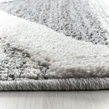 My Deco Carpet Modern Iskandinav Yumuşak Bukle Kabartmalı 3D Baklava Desen Halı Gri Oturma Odası Salon Mutfak Halı