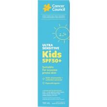 Cancer Council SPF50+ Ultra Sensitive Kids Sunscreen Çocuklar Için Güneş Kremi 150ML