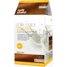 Milk_shake Milk Color Eko-Kit Saç Boyası Orta Kumral Bakır Dore 7.43