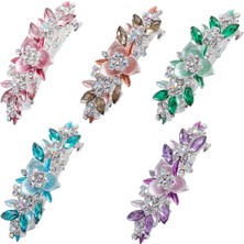 Renjie Shop C No.21 Boyutu Kızlar Için Çiçek Tokalar Saç Tokası Saç Iğnesi Taşlı Kristal Metal (Yurt Dışından)