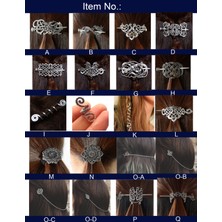 Renjie Shop C Antik Gümüş Tarzı A Norse Viking Saç Tokası Kelt Jelling Stili Çift Ejderha Saç Tokası Saç Aksesuarı (Yurt Dışından)