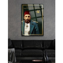 Taulart Sultan Abdulhamid Iı. Abdülhamid Osmanlı Padişah Lüks Kırılmaz Cam Tablo Ev Ofis Iş Yeri