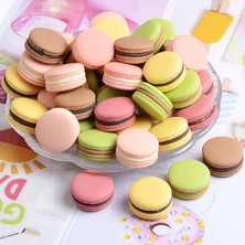 Renjie Shop C Çok Renkli Stil D Macaron Kurabiye Şeker Oyuncak Reçine Düz Sırtlı Cabochon Saç Tokası Telefon Kılıfı Kendin Yap Aksesuarları (Yurt Dışından)