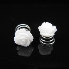 Renjie Shop C No.9 Boyutu Doğal Reçine Çiçekli Düğün Saç Tokaları - Gelin Saçı Tokaları (Yurt Dışından)