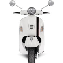 Scooter Şerit Desen Evrensel Sticker Etiket Kaplama Modeli Siyah