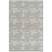 Royal Halı Arles FJ02B Vizon Akrilik Yumuşak Dokulu Modern Çizgili Halı