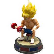 Grains Dragonball Anime Süper Saiyan Maymun Kral Fitness Kaldırma Dambıl Duruş Sahne Modeli (Yurt Dışından)