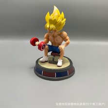 Grains Dragonball Anime Süper Saiyan Maymun Kral Fitness Kaldırma Dambıl Duruş Sahne Modeli (Yurt Dışından)