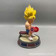 Grains Dragonball Anime Süper Saiyan Maymun Kral Fitness Kaldırma Dambıl Duruş Sahne Modeli (Yurt Dışından)