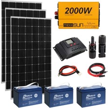 Mexxsun Kamusolar Büyük Buzdolabı Solar Bağ Evi Paketi  Tv+ Aydınlatma + Telefon  Laptop