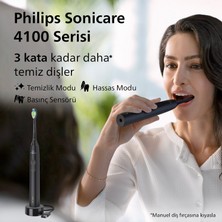 Sonicare 4100 Serisi Sonic Şarjlı Diş Fırçası Siyah - HX3681/54  - Temizleme-Hassas Mod-14 Gün Pil Süresi