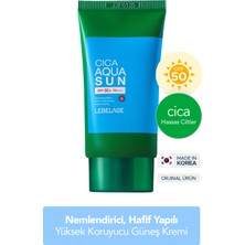 Nemlendirici, Hassas ve Hafif Yapılı Kore Güneş Kremi Lebelage Cica Aqua Sun SPF50+ Pa+++ 30ML