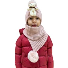 Benittokids Çocuk Ayıcıklı Atkı Bere Takımı 7019